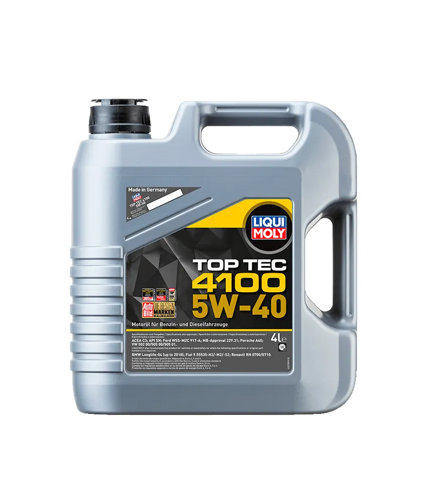 LIQUI MOLY TOP TEC 4100 5W40 - Aceite de Baja Fricción - Galón 4Lt.