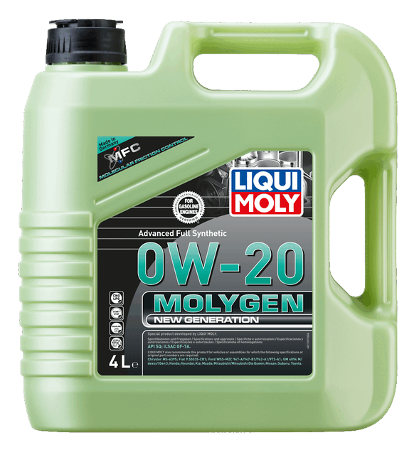 LIQUI MOLY MOLYGEN NEW GENERATION 0W20 - Aceite de Motor - Galón 4Lt.