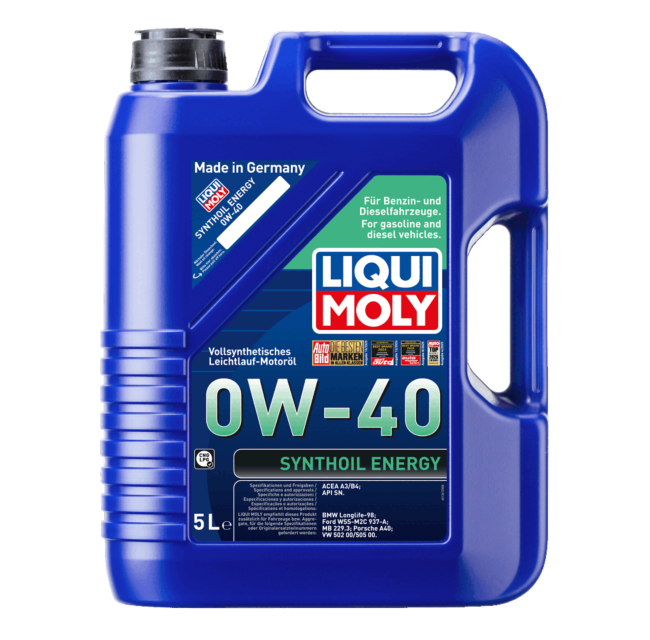 LIQUI MOLY 0W40 SYNTHOIL ENERGY - Aceite Sintético - Galón 5Lt.