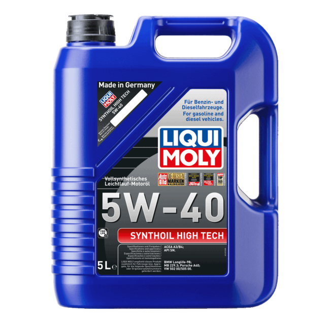 LIQUI MOLY SYNTHOIL HIGH TECH 5W40 - Aceite de Motor - Galón 5Lt.