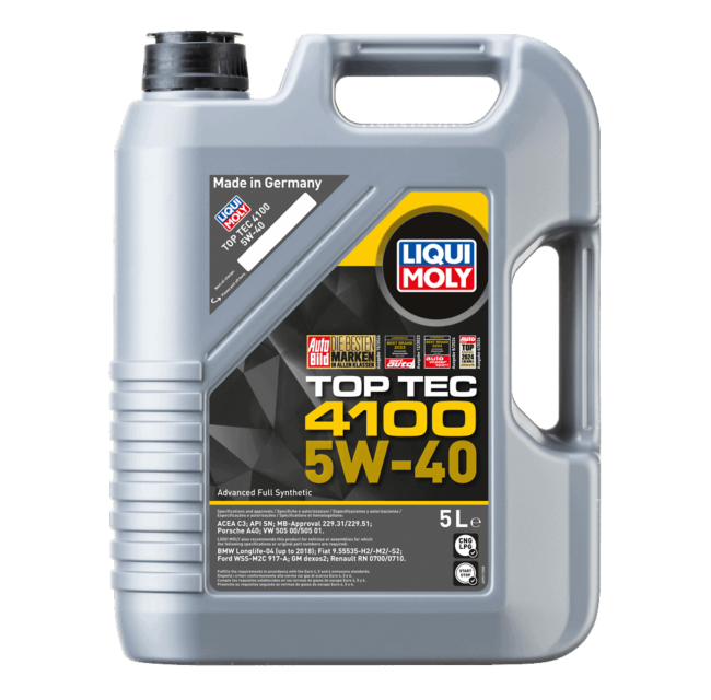 LIQUI MOLY TOP TEC 4100 5W40 - Aceite de Baja Fricción - Galón 5Lt.