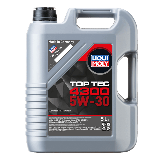 LIQUI MOLY TOP TEC 4300 5W30 - Aceite de Motor - Galón 5Lt.