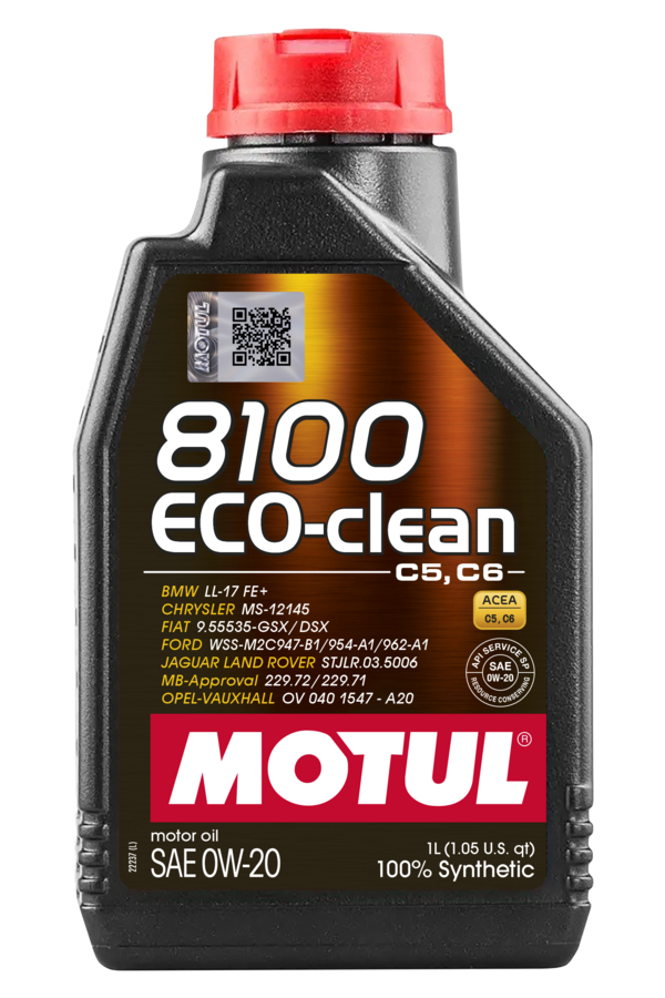 MOTUL 8100 ECO-CLEAN 0W20 - Aceite Full Sintético - QT 1Lt.